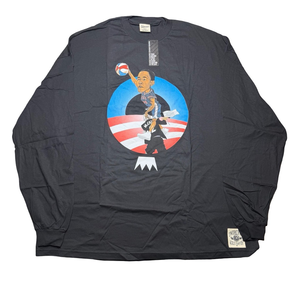 2000s Y2K UNDRCRWN Undercrown Barack Obama Slam Dunk McCain Shirt 5XL
